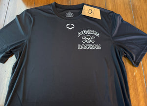 Black Evoshield Performance Tee - Black Crossbones Logo