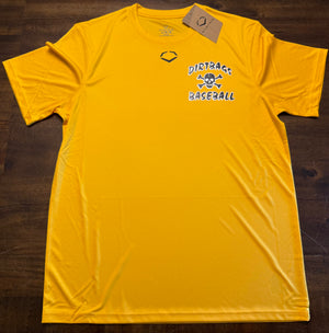 Gold Evoshield Performance Tee - Black Crossbones Logo