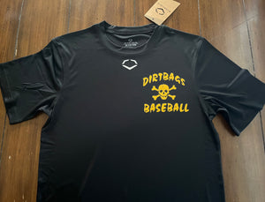 Black Evoshield Dri-Fit Performance Tee - Gold Crossbones Logo