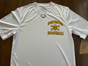 White Evoshield Dri-Fit Performance Tee - Gold Crossbones Logo