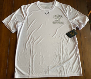 SOFTBALL Evoshield Dri-Fit Performance Tee - Crossbones Logo - White